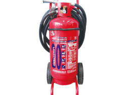 Trolley type dry powder fire extinguisher