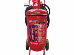 Trolley type dry powder fire extinguisher