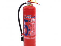 Portable dry powder fire extinguisher