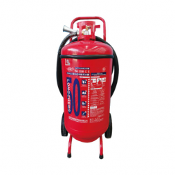 Trolley type dry powder fire extinguisher