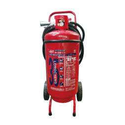 Trolley type dry powder fire extinguisher